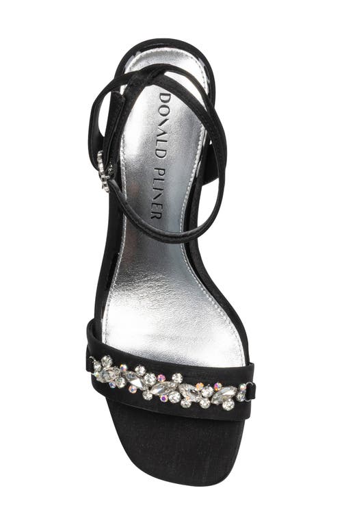 Donald Pliner Crystal Ankle Strap Sandal In Black