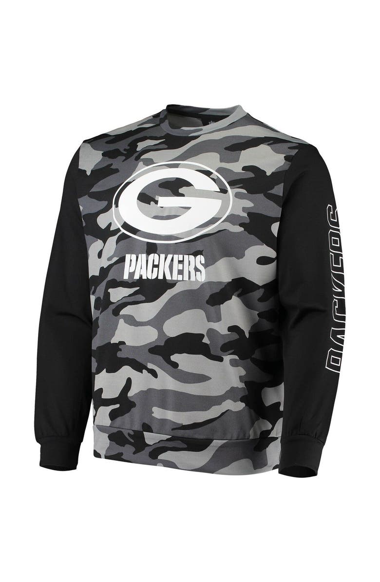 FOCO Men's FOCO Black Green Bay Packers Camo Long Sleeve T-Shirt, Alternate, color, 
