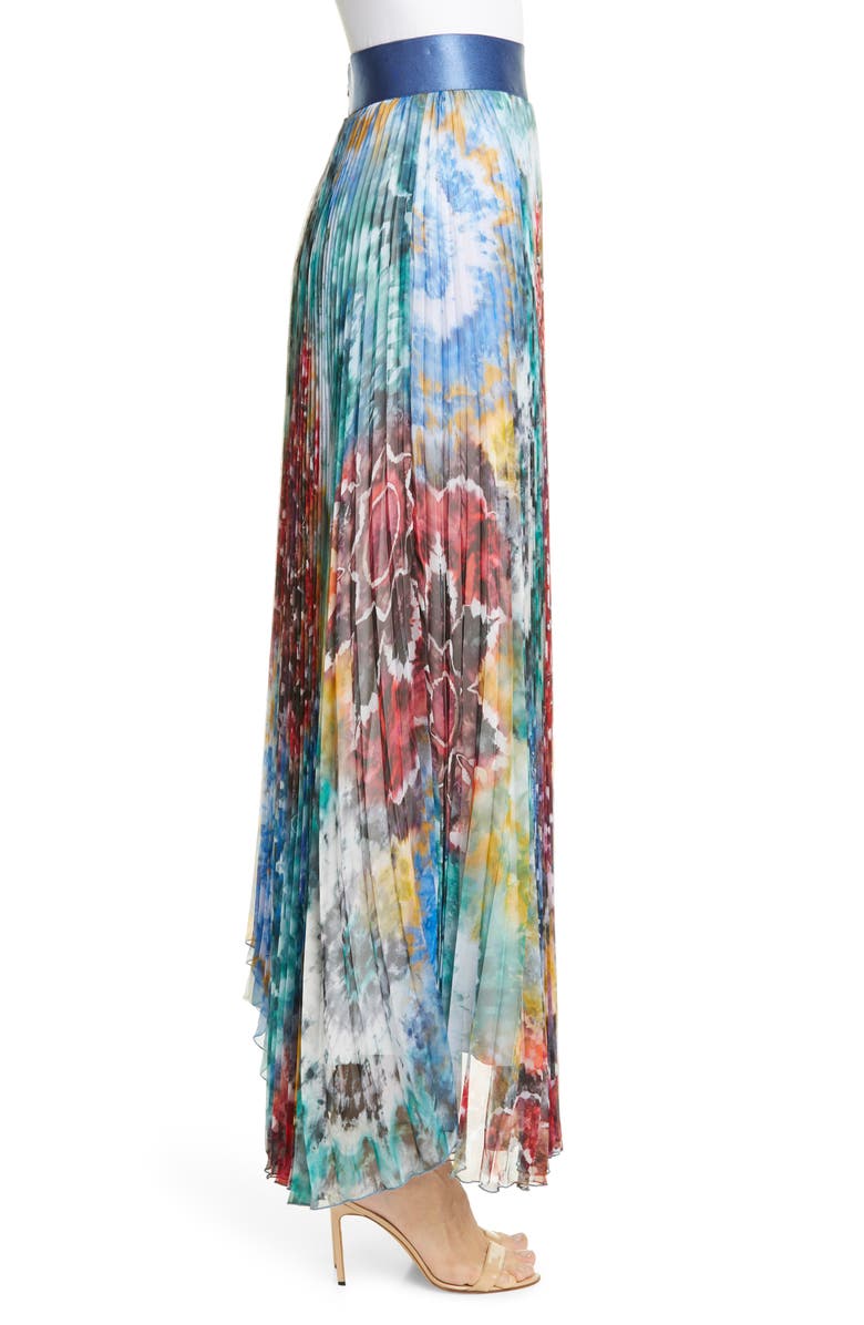 Alice + Olivia Shannon Pleated Maxi Skirt, Alternate, color,