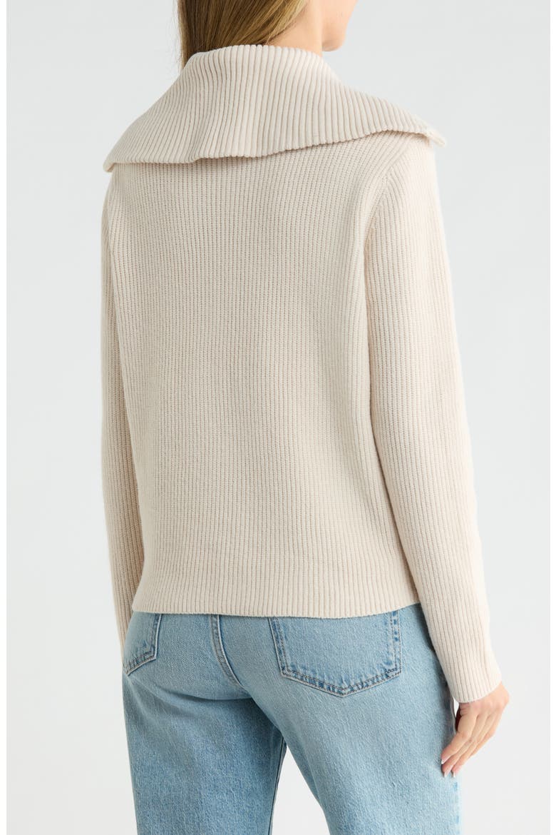 Sailor Collar Cardigan, Alternate, color, IVORY BLUSH
