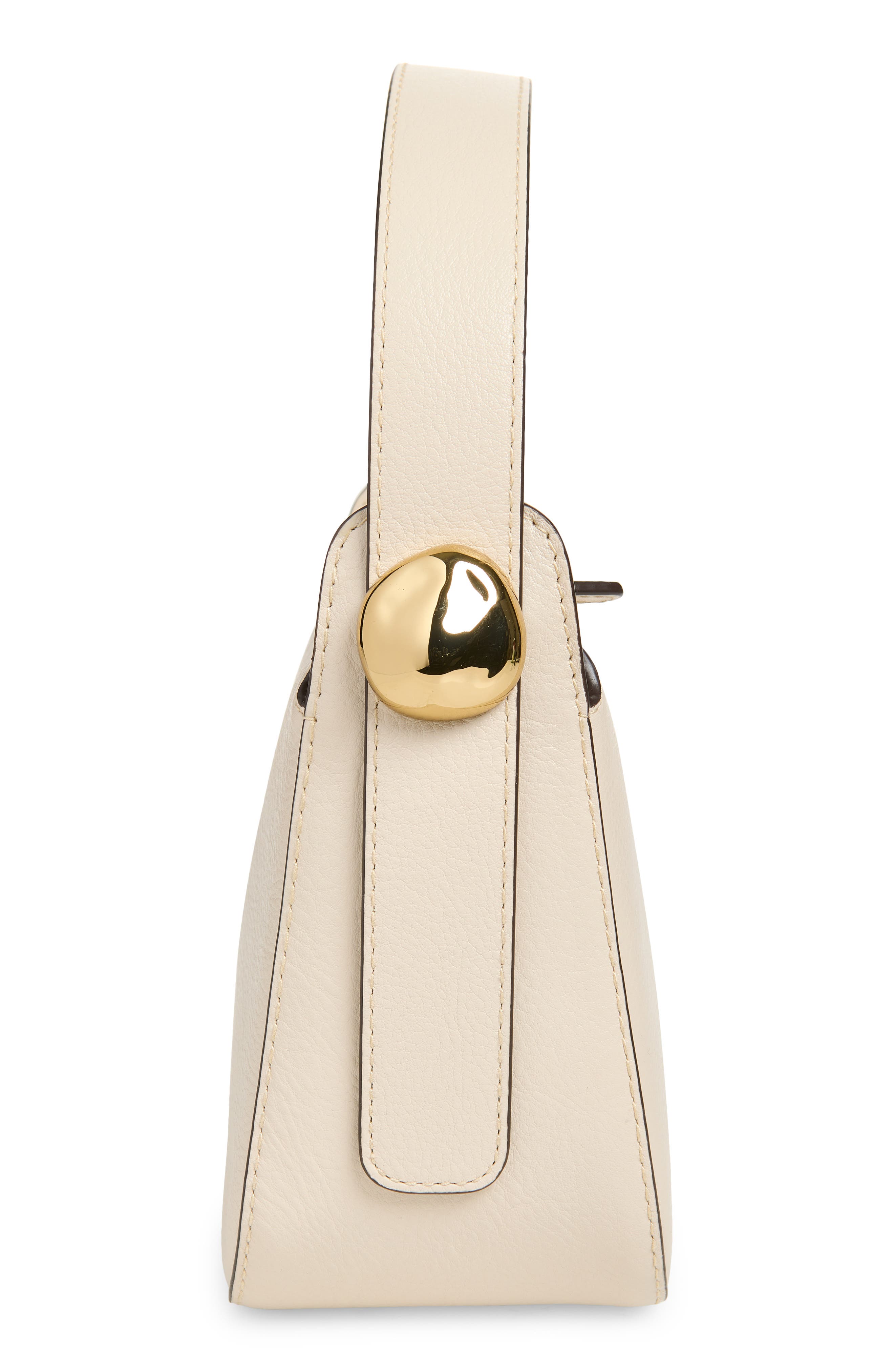 Madewell The Sculpted Metal Wristlet Bag, Alternate, color, Vintage Muslin