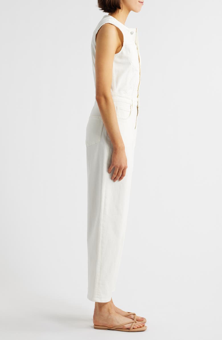 PAIGE Cirie Ankle Straight Leg Jumpsuit, Alternate, color, Tonal Ecru