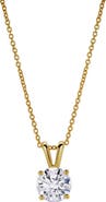 LuvMyJewelry Lucent 14K Gold Round Lab Grown Diamond Pendant - 1 Ct