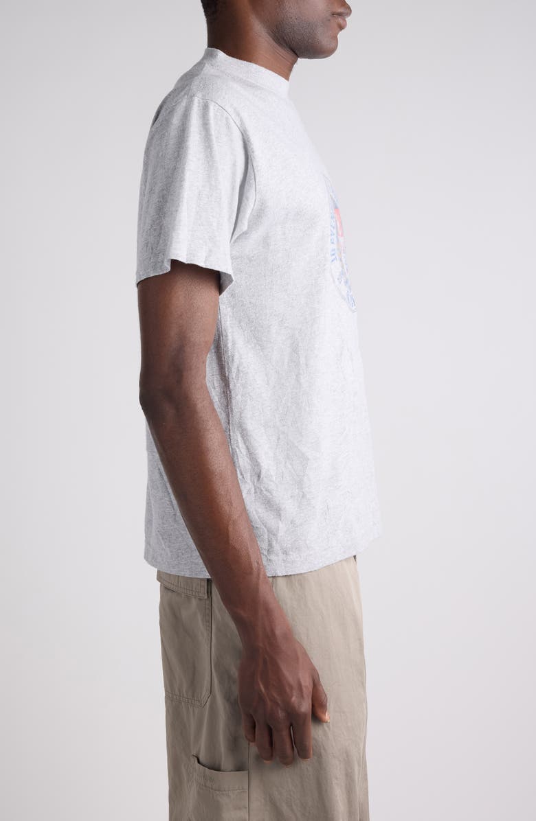 Balenciaga Standard Crest Logo Cotton T-Shirt, Alternate, color, 1302 Light Heather Grey