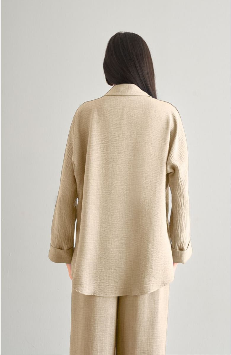 Mizalle Linen Tunic, Alternate, color, Beige