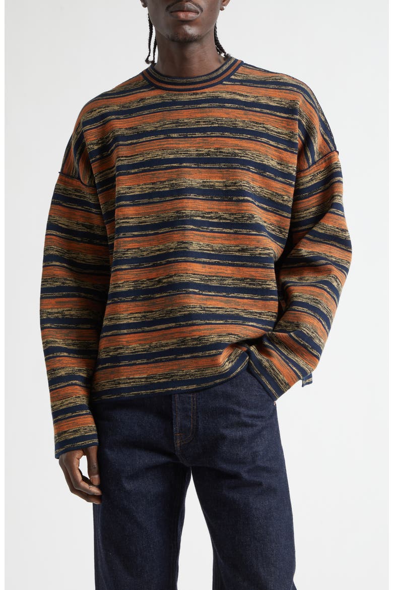 Calvin Space Dye One of a Kind Sweater, Main, color, BLACK MULTI