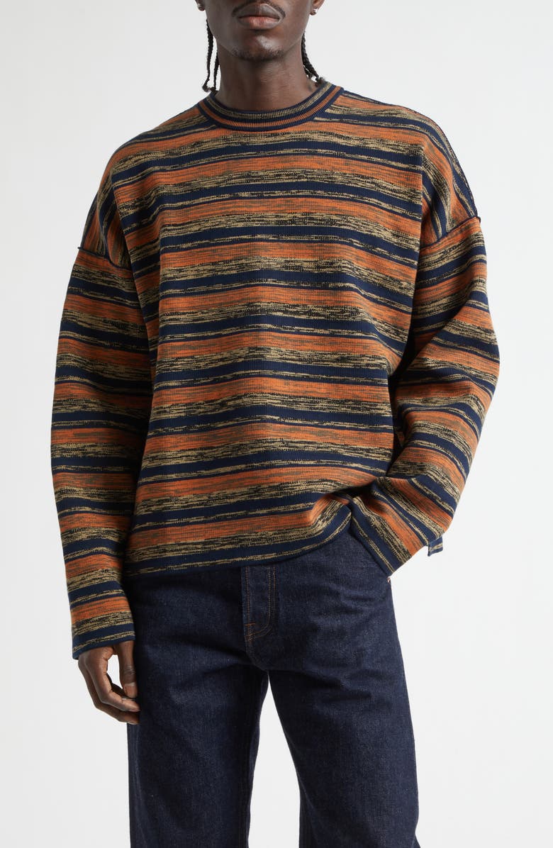 Waste Yarn Project Calvin Space Dye One of a Kind Sweater, Main, color, Black Multi