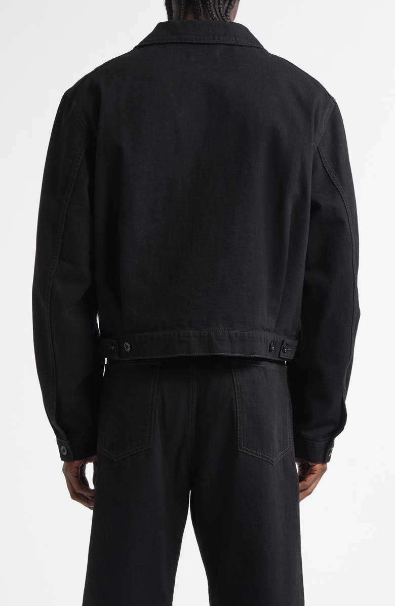 Lemaire Heavy Denim Trucker Jacket, Alternate, color, Black