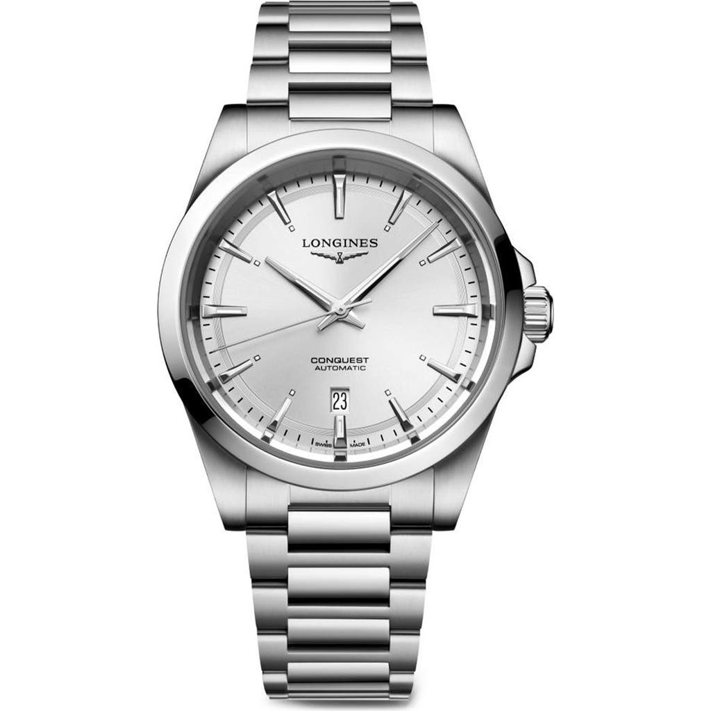 Longines Conquest Automatic Bracelet Watch, 41mm in Silver  product