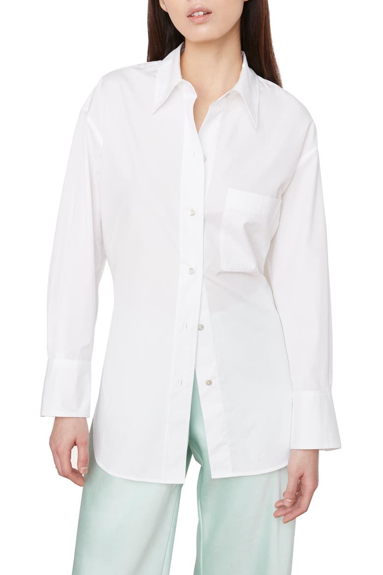 Oversize Cotton Button-Up Shirt, Main, color, OPTIC WHITE