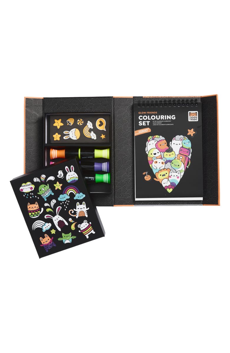 TIGER TRIBE Glow Friends Neon Coloring Set, Alternate, color,