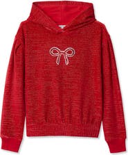 Lands' End Girls Velour Hoodie Sweatshirt