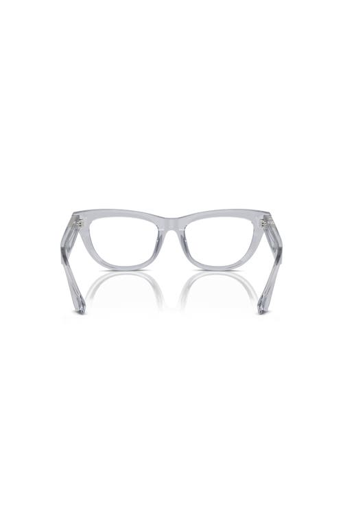 Burberry 50mm Rectangle Optical Glasses In Gray