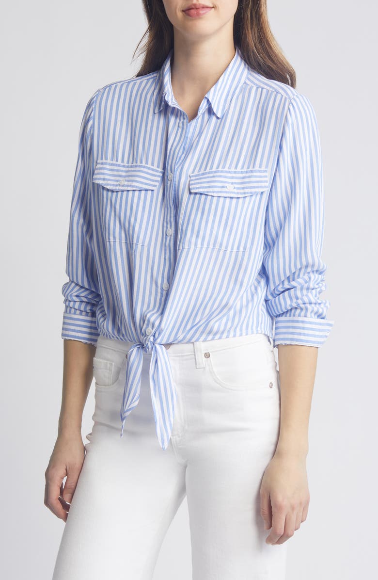 beachlunchlounge Tie Hem Shirt, Main, color,