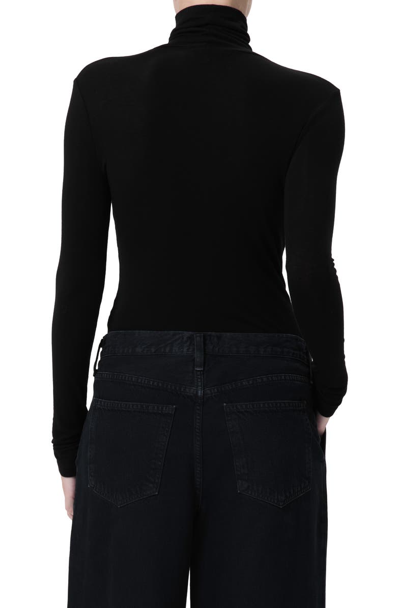 AGOLDE Pascale Rib Turtleneck Top, Alternate, color, Black