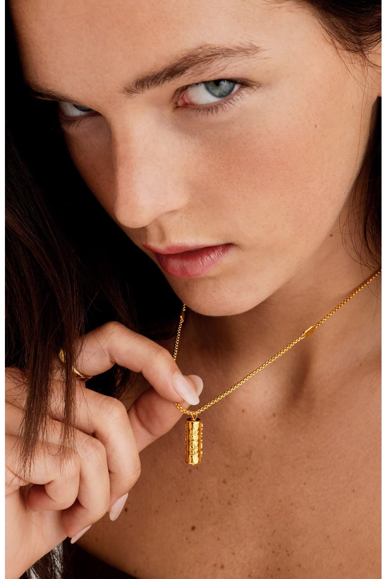 Love Language Necklace, Alternate, color, Gold