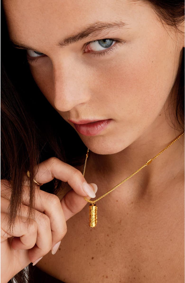 Katie Loxton Love Language Necklace, Alternate, color, Gold Coated