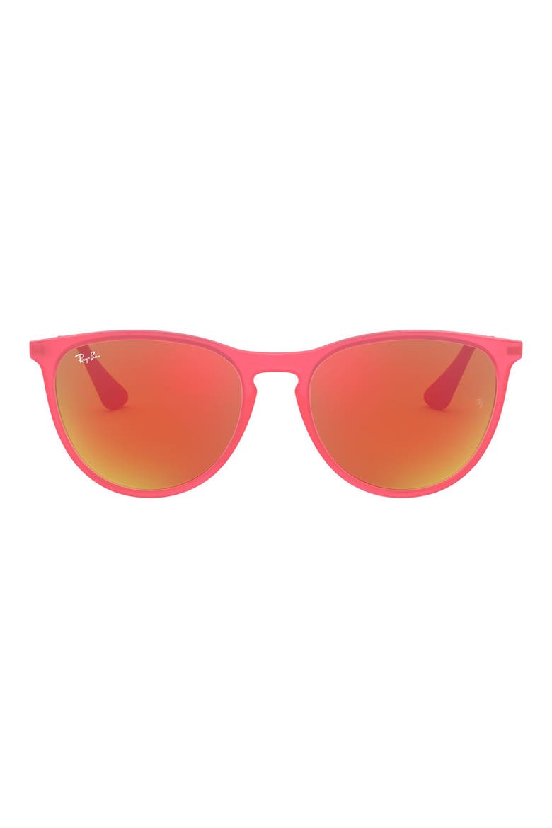 Ray-Bay Junior Izzy 50mm Mirrored Sunglasses, Main, color, PINK FLASH