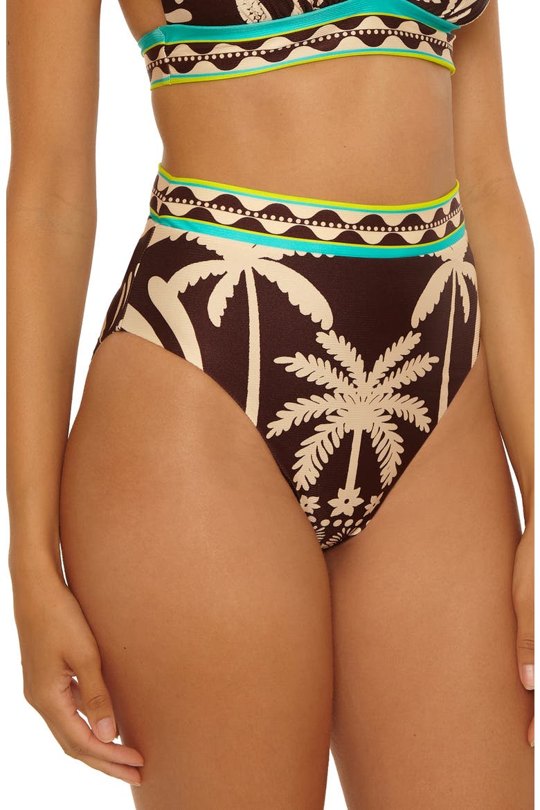 Syros Banded High Waist Bikini Bottoms, Alternate, color, MULTI