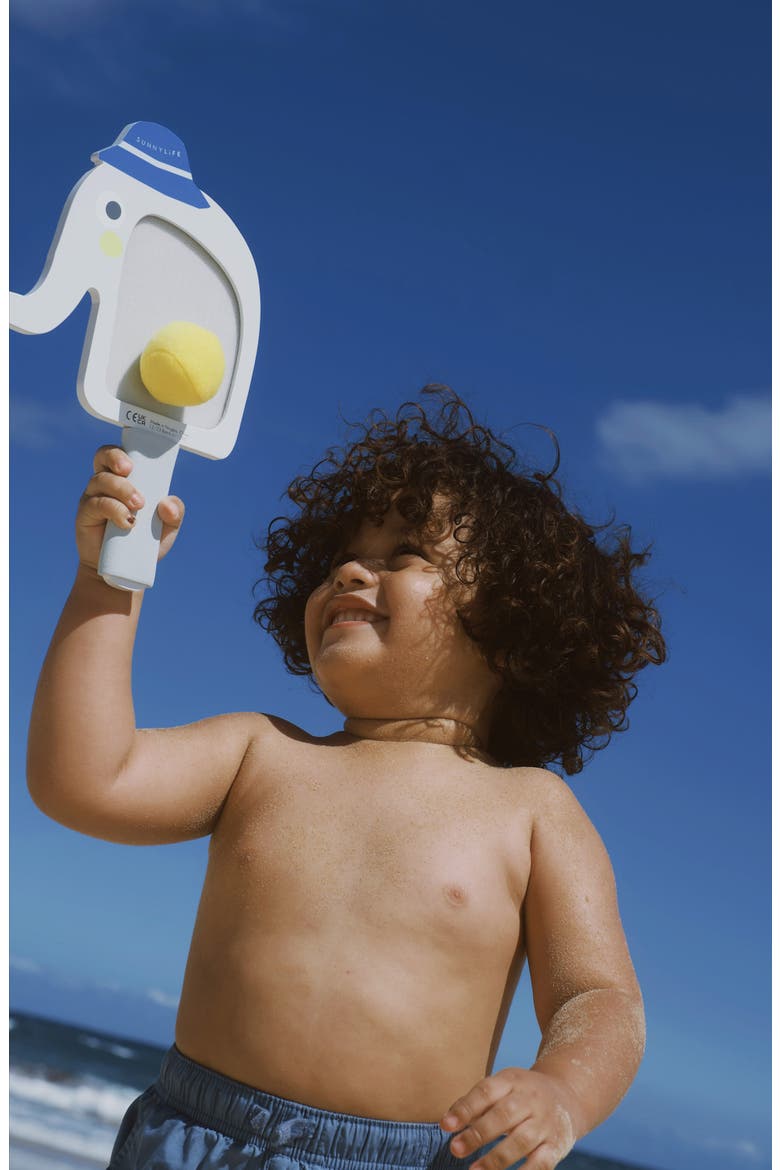 Kids' Eli the Elephant Beach Bats, Alternate, color, GREY