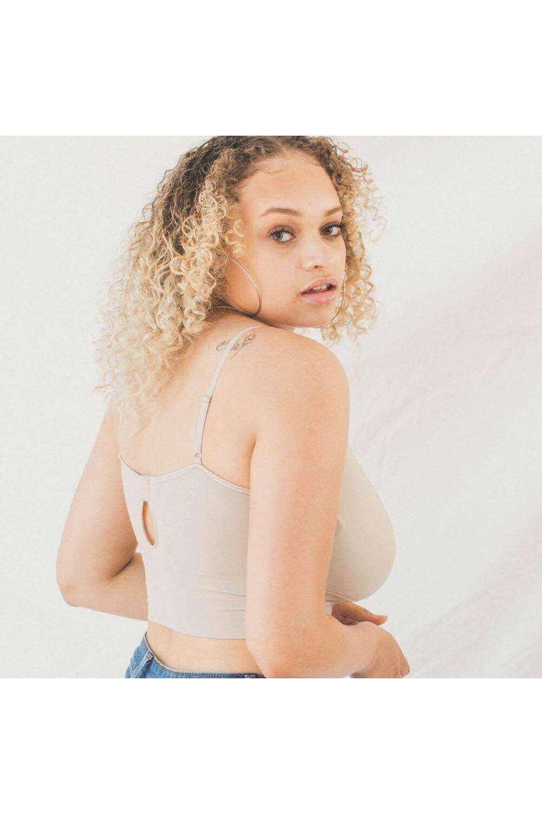 Everyday Longline Cami Bra Top, Alternate, color, Mushroom