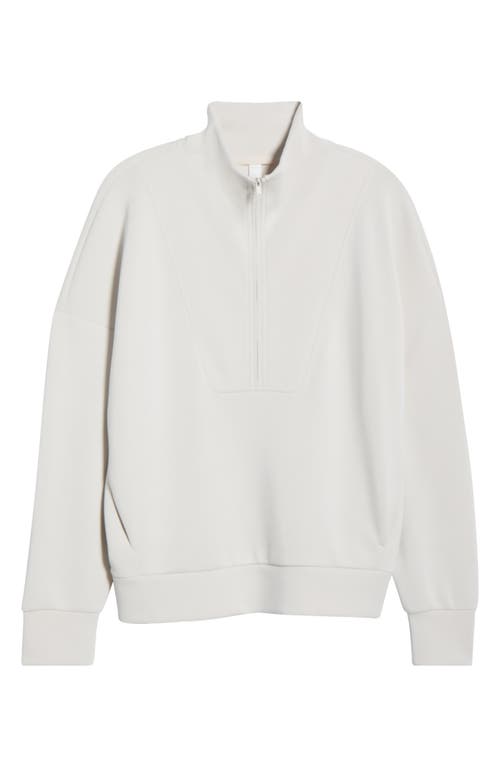 Zella Ultrasoft Half Zip Pullover In White