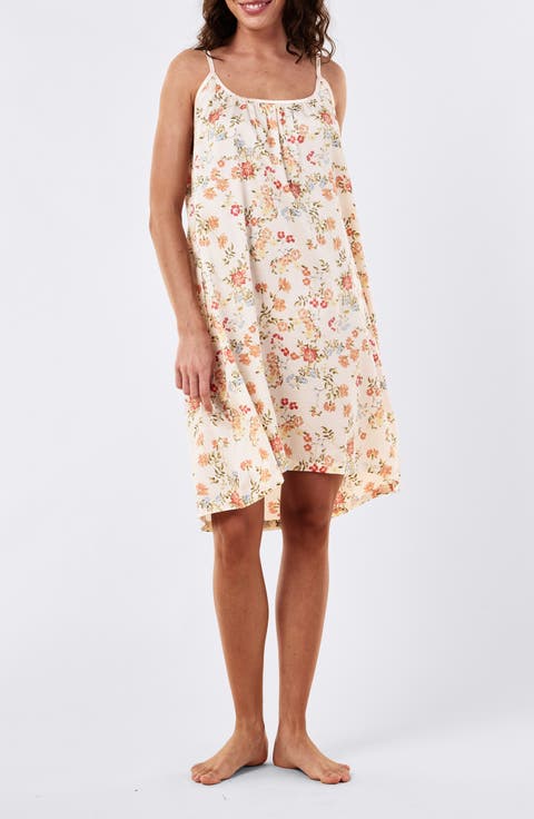 Amber Floral Cotton Sateen Nightie