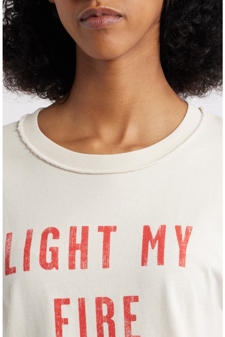The Doors Light My Fire Cotton Graphic T-Shirt, Alternate, color, DIRTY WHITE