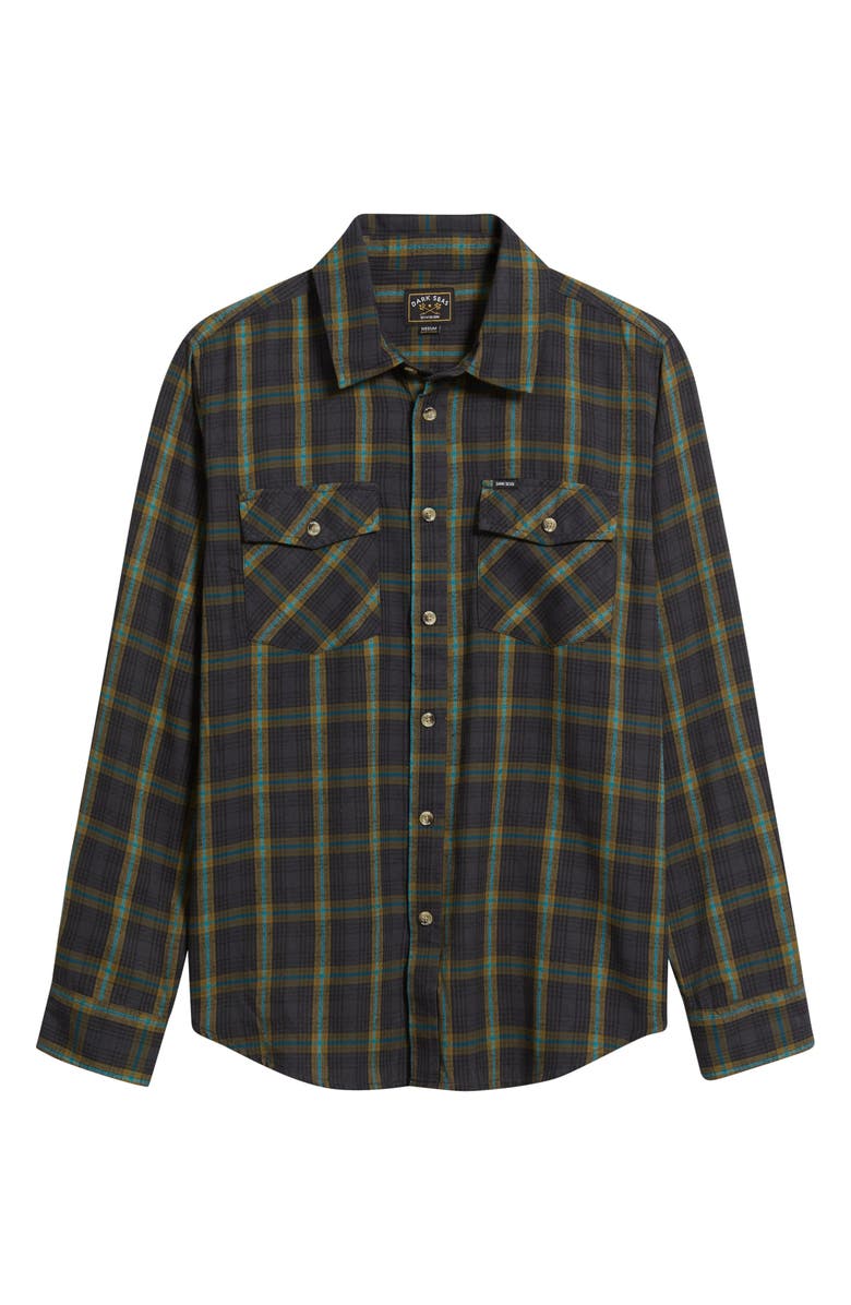 DARK SEAS Garrison Cotton Blend Button-Up Shirt, Alternate, color, Black