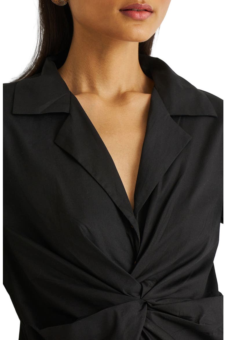 Front Twist Dress, Alternate, color, Solid Black