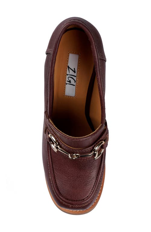 Zigi Thai Platform Bit Loafer Pump In Brown
