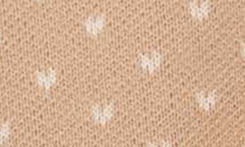 Blu Pepper Mock Neck Heart Knit Sweater In Brown