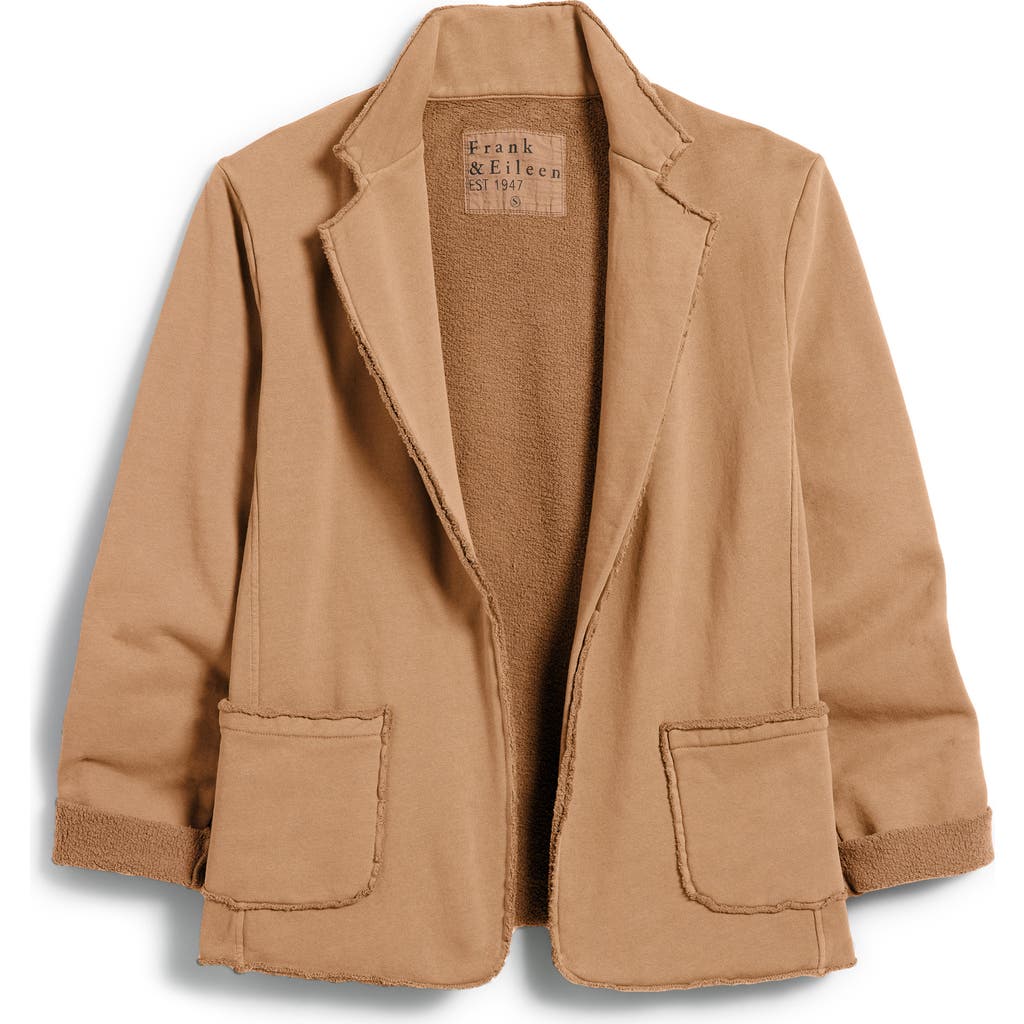 Frank & Eileen Dublin Cotton French Terry Blazer In Camel