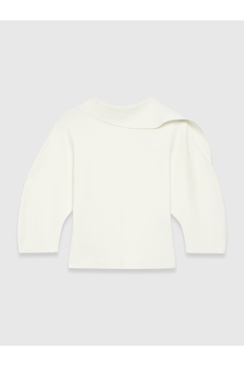 Riesi Asymmetric Neck Knit Top, Alternate, color, White