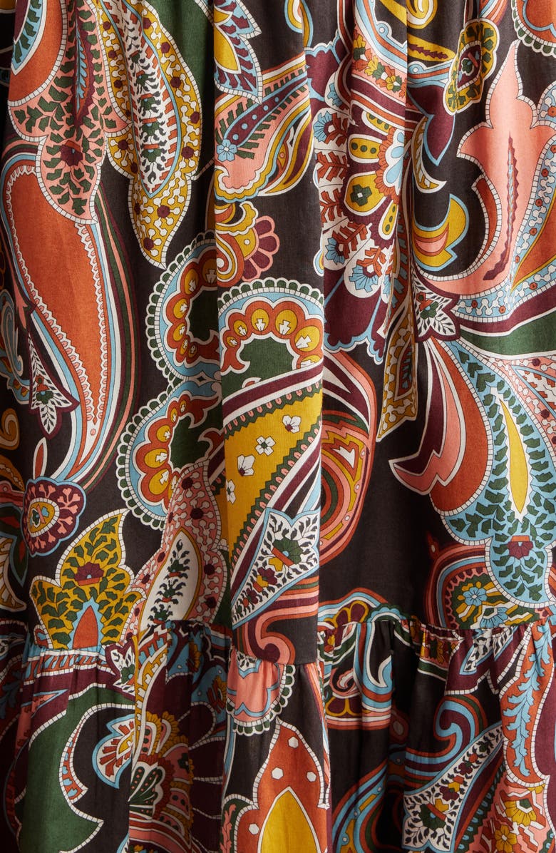 LOVE THE LABEL Lindsey Print Ruffle Maxi Dress, Alternate, color, Paisley Fanfare Liberty Print