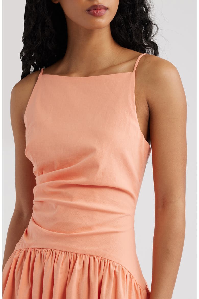 Talie Stretch Cotton Maxi Dress, Alternate, color, CORAL