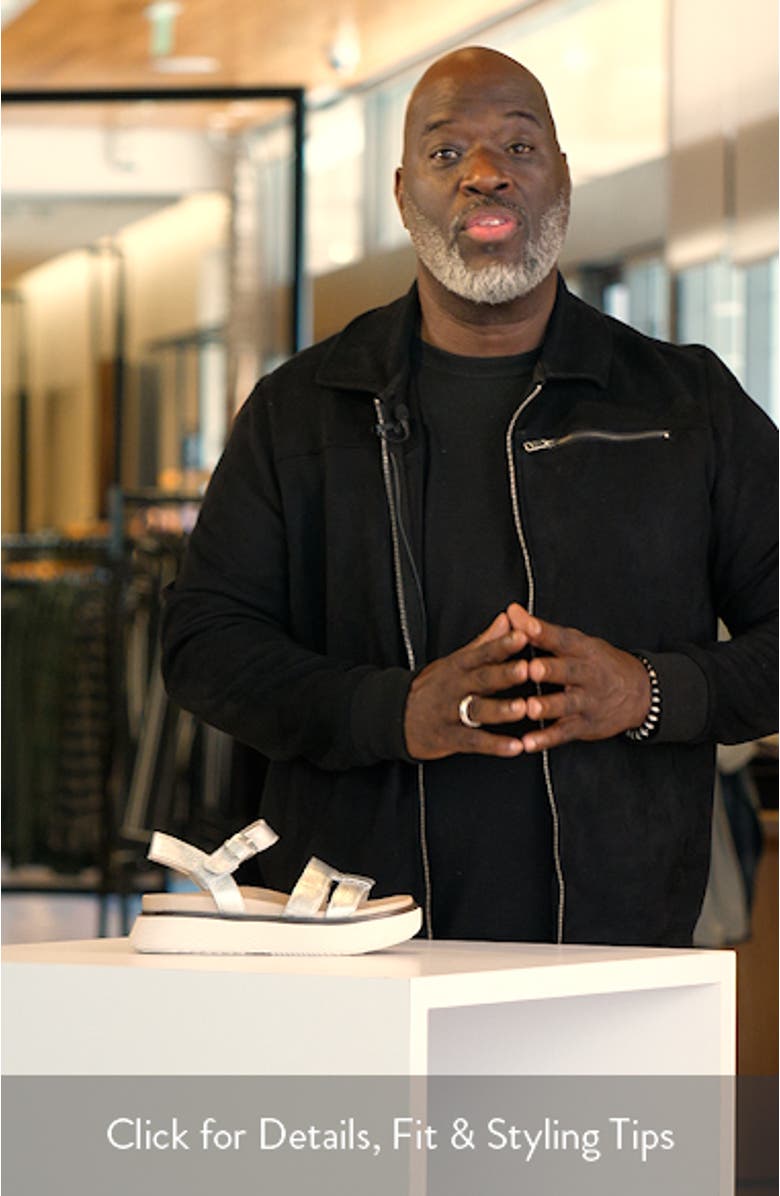 Solana Metallic Platform Sandal, sales video thumbnail