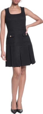 KARL LAGERFELD Textured Stretch A-Line Dress