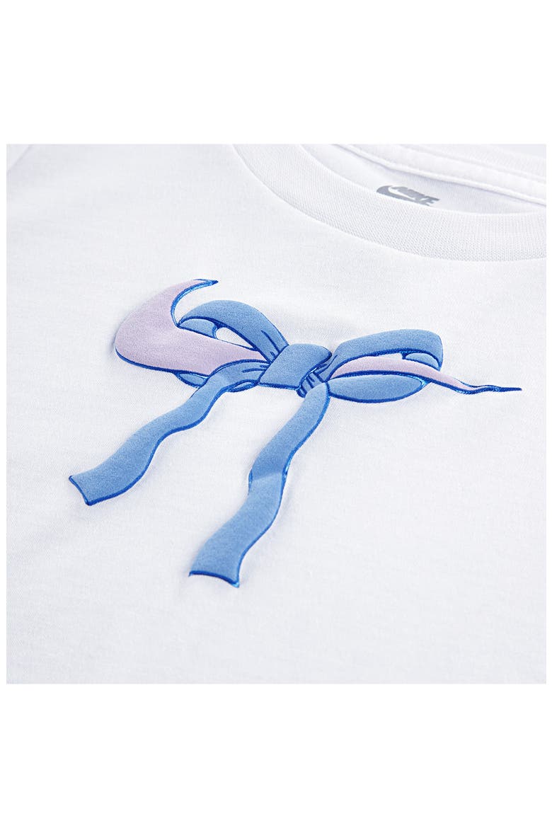 Kids' Swoosh Ribbon Graphic T-Shirt, Alternate, color, WHITE
