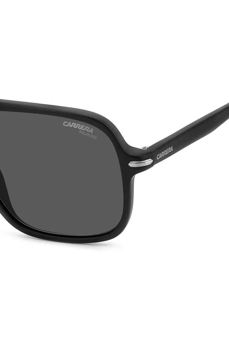 Carrera Eyewear 58mm Navigator Sunglasses, Alternate, color, Black Ruthenium/ Grey Polar