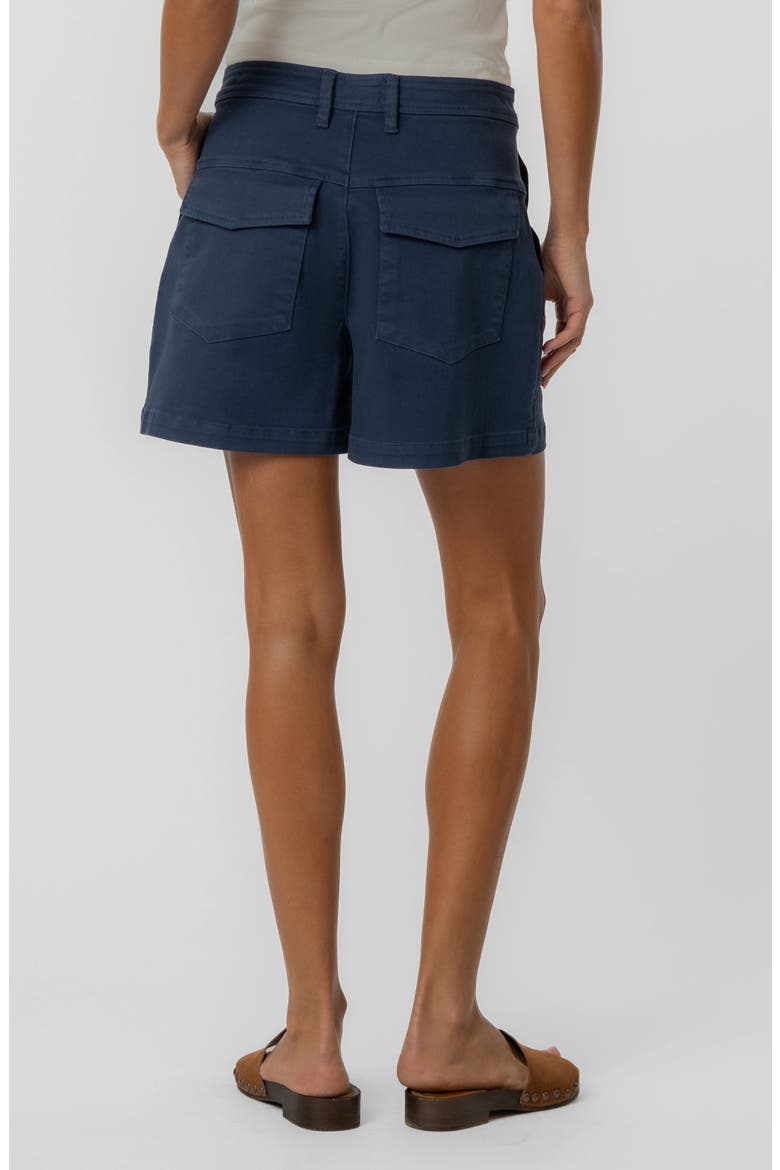 Ashton High Waist Twill Utility Shorts, Alternate, color, NAVY