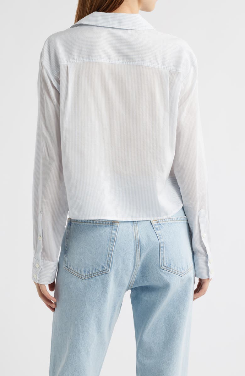 FRAME Stripe Cotton & Silk Button-Up Shirt, Alternate, color, 