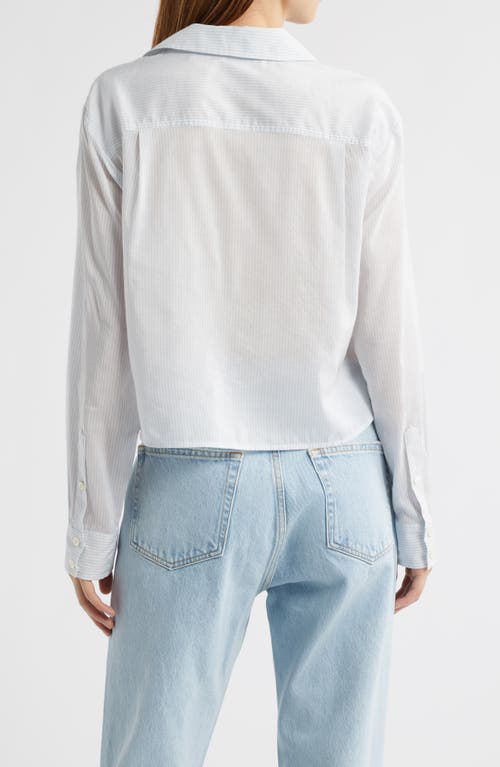Frame The Oversize Cotton Button-up Shirt In Light Chambray Multi
