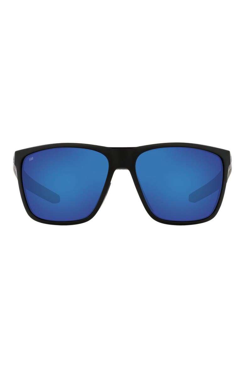 62mm Square Sunglasses, Main, color, BLACK BLUE