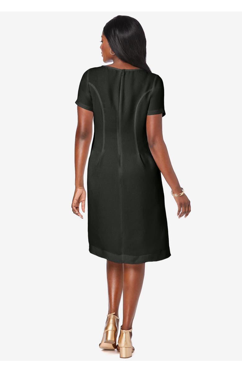 Jessica London Fit & Flare Dress, Alternate, color, Black