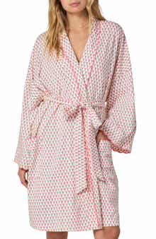BedHead Pajamas <p>Blossom Geo Organic Cotton Short Robe (Regular & Plus)</p>