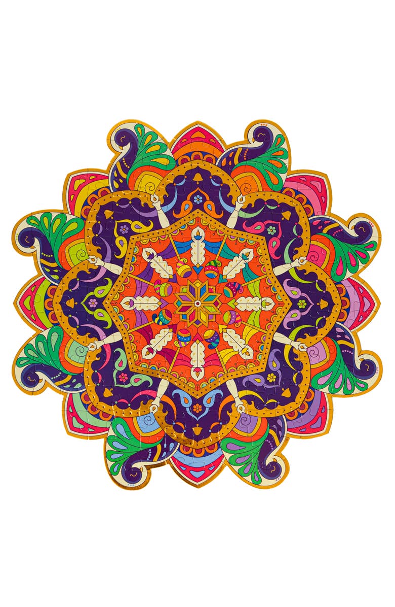 KULTURE KHAZANA Family Rangoli Diwali Puzzle 150 Piece, 32 Inch Across Puzzle, Alternate, color, Multicolored