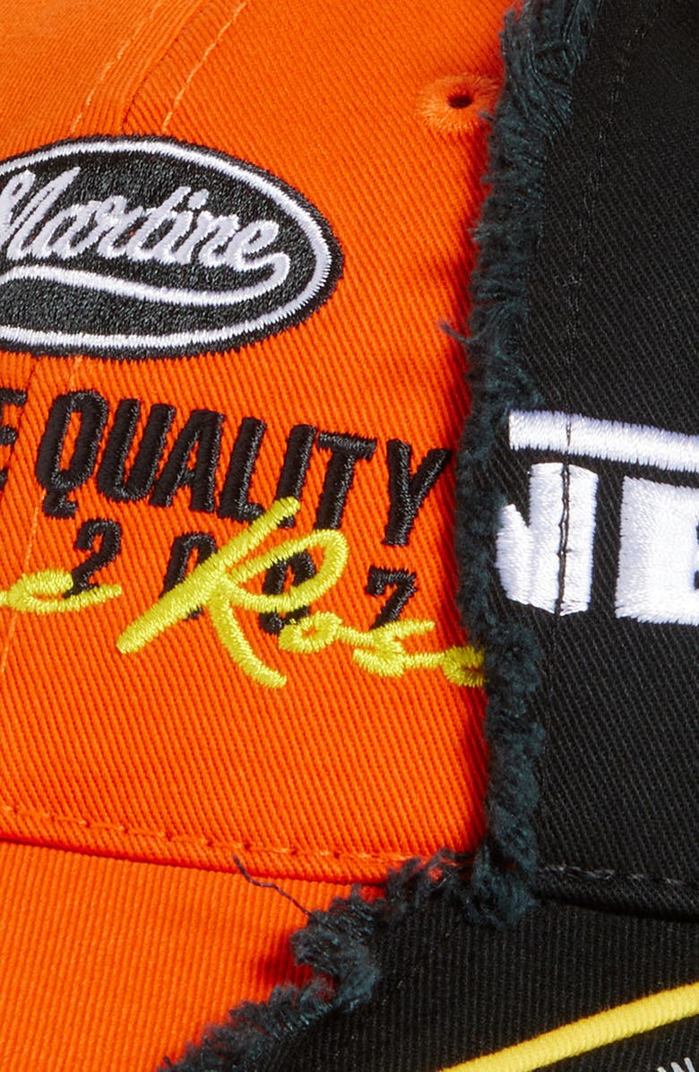 Martine Rose Collage Spliced Adjustable Baseball Cap, Alternate, color, Orange