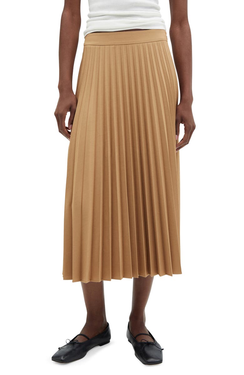 MANGO Pleated Midi Skirt, Main, color, 