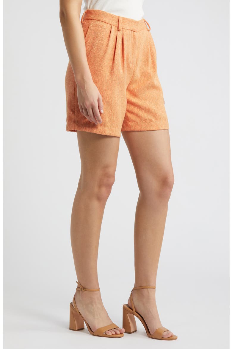 Tweed Bermuda Shorts, Alternate, color, SALMON